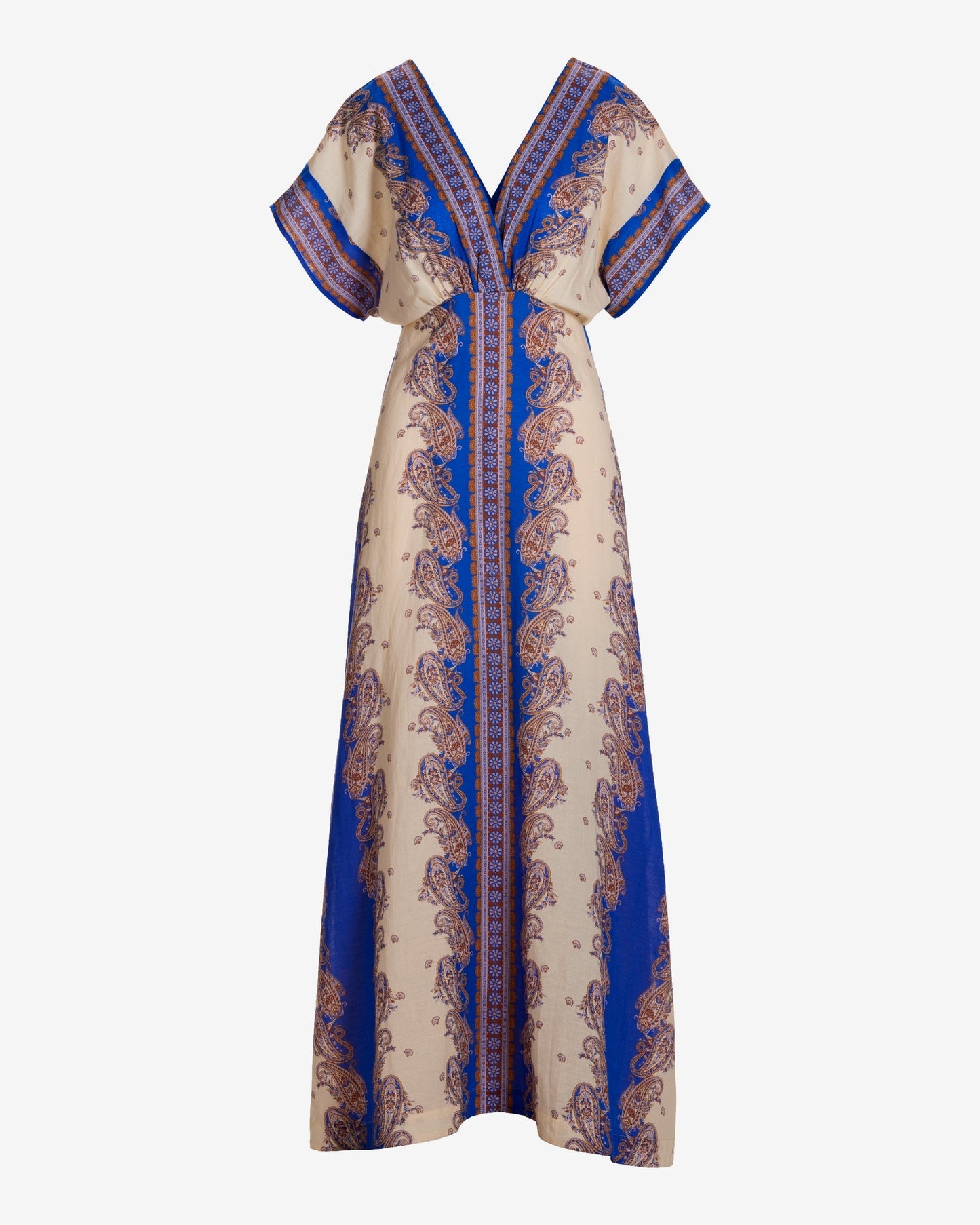 Paisley Border Print Effortless Boho Maxi Dress Forever Paisley